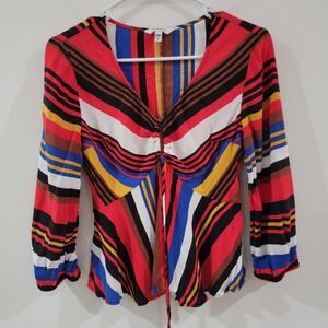 Y2K‎ Express Womens Babydoll Top Size Small Colorful 90S Flowy